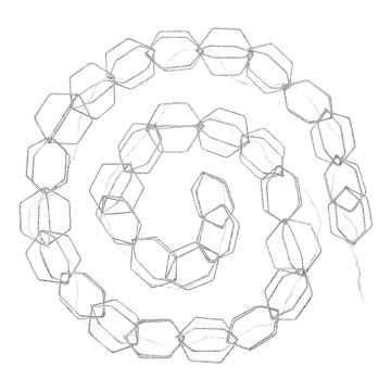 Markslöjd 705753 - Guirlande décorative SERVE LED/3xAA 1,9m argent