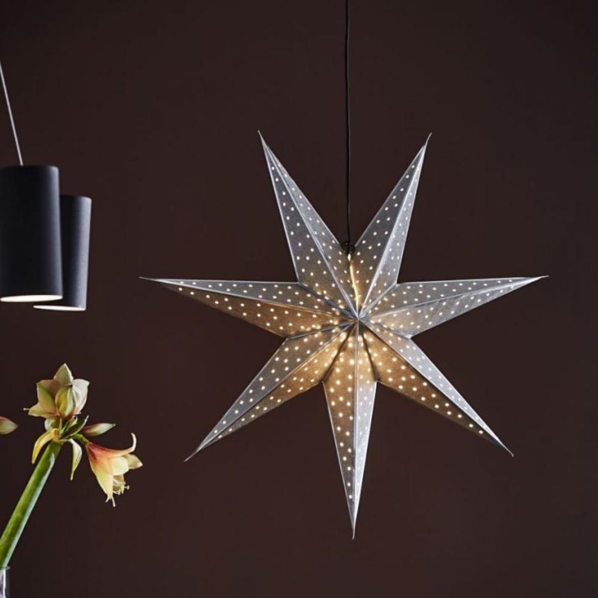 Markslöjd 705769 - Decorazione natalizia GLITTER 1xE14/25W/230V diametro 45 cm argento