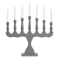 Markslöjd 705813 - Candelabro natalizio SVANEHOLM 7xE10/3W/230V pino/grigio