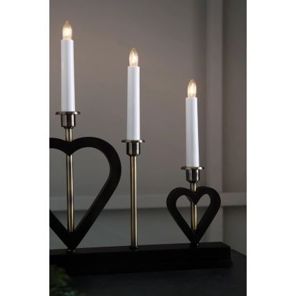 Markslöjd 705938 - Weihnachtsleuchter MELISSA 5xE10/3W/230V Schwarz/Messing