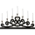 Markslöjd 705966 - Candelabro natalizio NIGHTFALL 7xE10/3W/230V nero/ottone