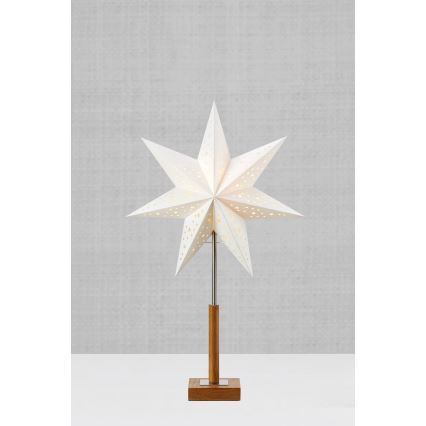 Markslöjd 706041 - Decorazione natalizia SOLVALLA 1xE14/25W/230V 35 cm bianco/quercia