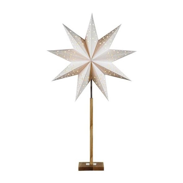Markslöjd 706042 - Decorazione natalizia SOLVALAA 1xE14/25W/230V bianco/legno