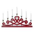 Markslöjd 706210 - Candelabro natalizio NIGHTFALL 7xE10/3W/230V rosso/ottone