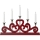 Markslöjd 706211 - Chandelier de Noël ENEBY 5xE10/3W/230V rouge/laiton
