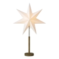 Markslöjd 706214 - Weihnachtsdekoration SPERANZA 1xE14/6W/230V Ø 45 cm Kiefer/cremefarben