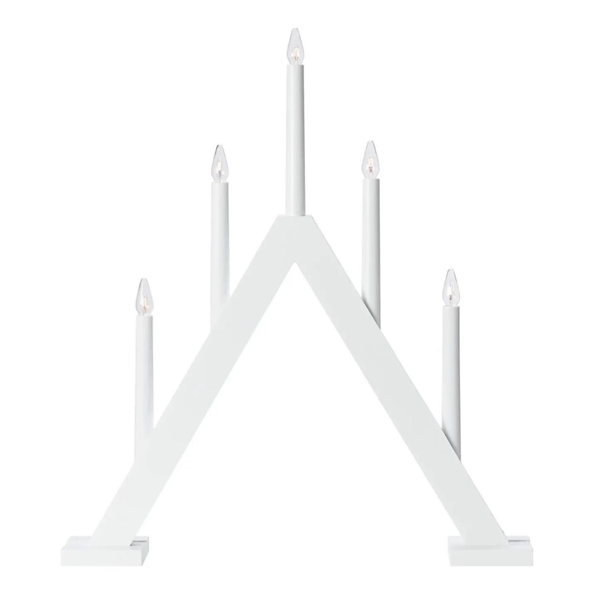 Markslöjd 706222 - Weihnachtsleuchter ARIELE 5xE10/3W/230V Kiefer/Weiß