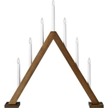 Markslöjd 706226 - Candelabro natalizio ARIELE 7xE10/3W/230V legno/bianco