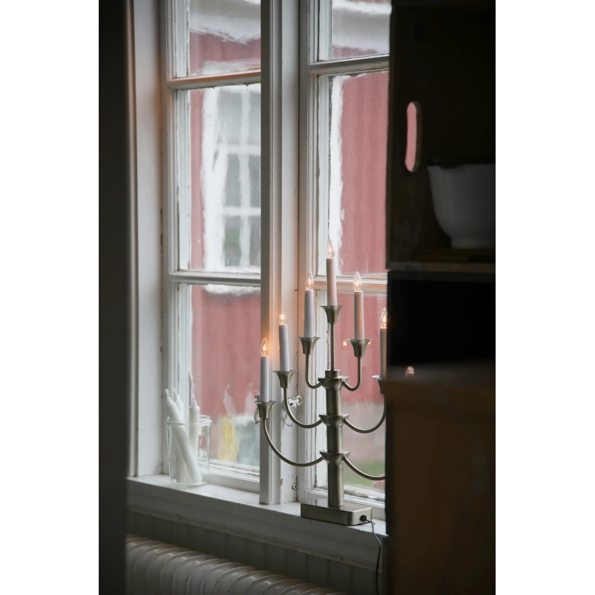 Markslöjd 706282 - Chandelier de Noël GYLLING 7xE10/3W/230V laiton