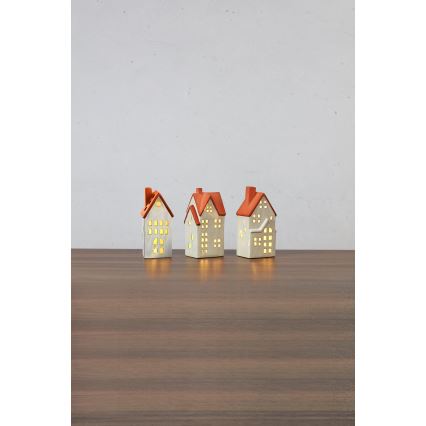 Markslöjd 706351 - Ensemble de 3 décorations de Noël rechargeables à LED dimmables MOLTON LED/0,1W/3,7V 150 mAh + télécommande