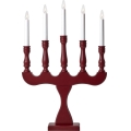Markslöjd 706373 - Candelabro natalizio SVANEHOLM 5xE10/3W/230V pino/rosso