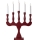 Markslöjd 706373 - Candelabro natalizio SVANEHOLM 5xE10/3W/230V pino/rosso