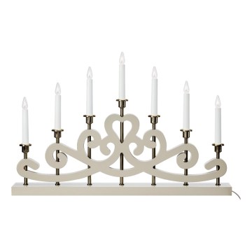 Markslöjd 706452 - Weihnachtsleuchter NIGHTFALL 7xE10/3W/230V beige/Messing