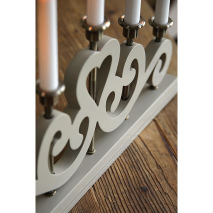 Markslöjd 706453 - Weihnachtsleuchter ENEBY 5xE10/3W/230V beige/messing