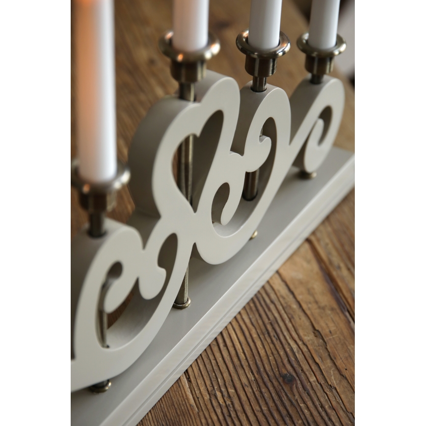 Markslöjd 706453 - Weihnachtsleuchter ENEBY 5xE10/3W/230V beige/messing