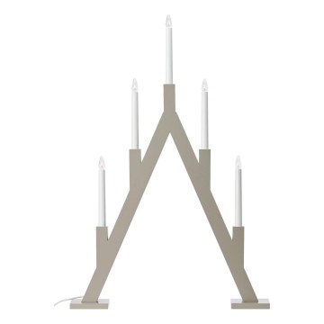 Markslöjd 706470 - Weihnachtsleuchter BJURFORS 5xE10/3W/230V Kiefer/beige