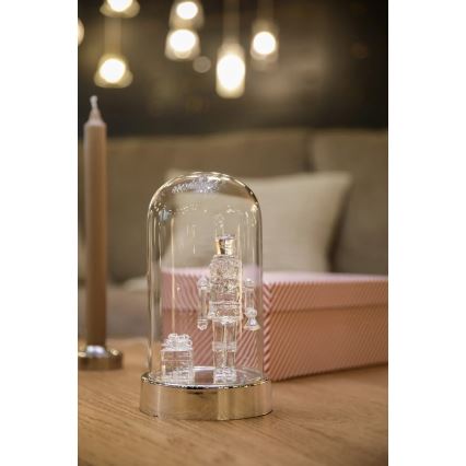 Markslöjd 706526 - Décoration de Noël à LED ISLA LED/0,12W/3xAA chrome brillant/casse-noisette