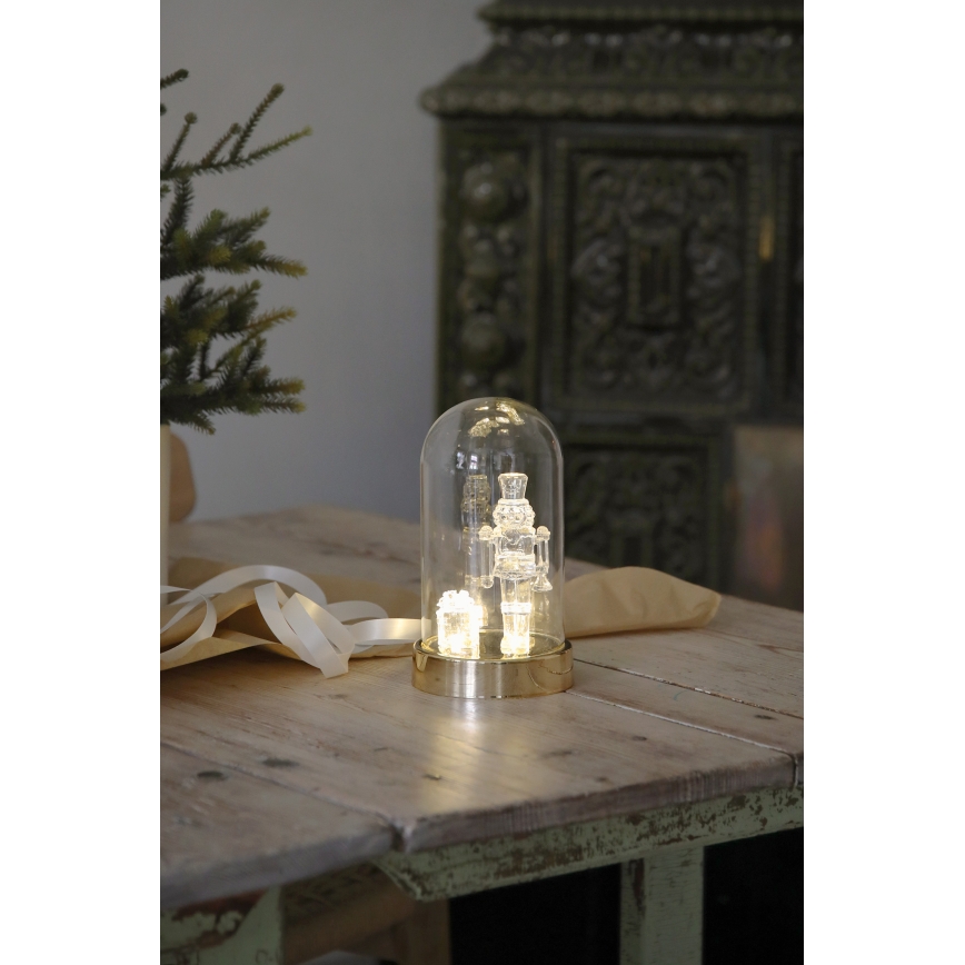 Markslöjd 706527 - LED-Weihnachtsdekoration ISLA LED/0,12W/3xAA Messing/Nussknacker