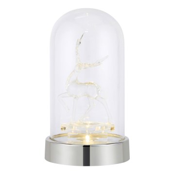 Markslöjd 706528 - Décoration de Noël LED ISLA LED/0,06W/3xAA chrome brillant/renne