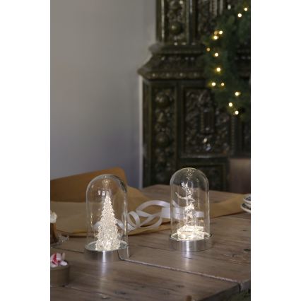Markslöjd 706528 - Décoration de Noël LED ISLA LED/0,06W/3xAA chrome brillant/renne