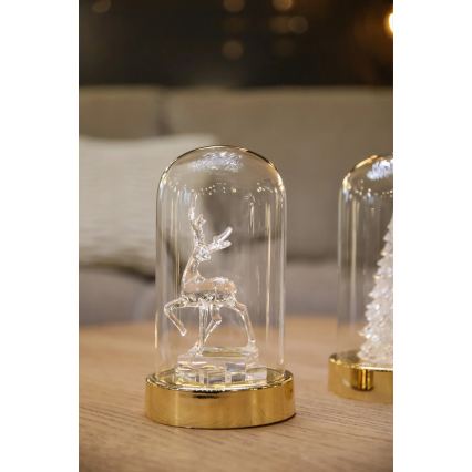 Markslöjd 706529 - Décoration de Noël LED ISLA LED/0,06W/3xAA laiton/renne