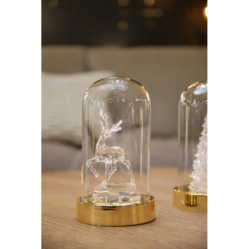 Markslöjd 706529 - Decorazione natalizia a LED ISLA LED/0,06W/3xAA ottone/renna