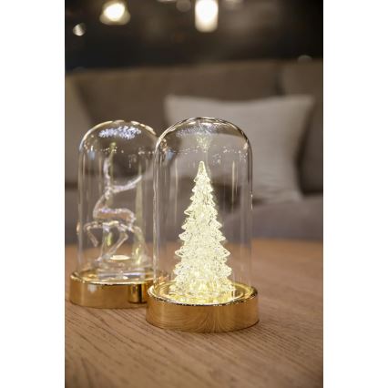 Markslöjd 706531 - décoration de Noël LED ISLA LED/0,06W/3xAA laiton/sapin