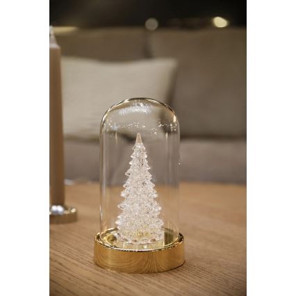 Markslöjd 706531 - LED Weihnachtsdekoration ISLA LED/0,06W/3xAA Messing/Tannenbaum