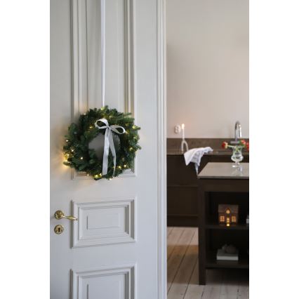Markslöjd 706542 - Couronne de Noël extérieure VINTRA à LED/1,8 W/3xAA, Ø 40 cm, IP44, blanc chaud