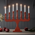 Markslöjd 8004,1 - Weihnachtsleuchter SVANEHOLM 7xE10/3W/230V Kiefer/Rot