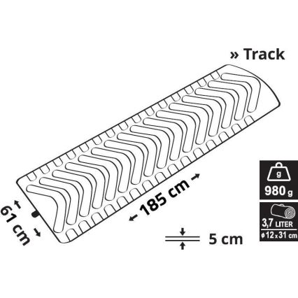 Matelas gonflable 185x61cm bleu