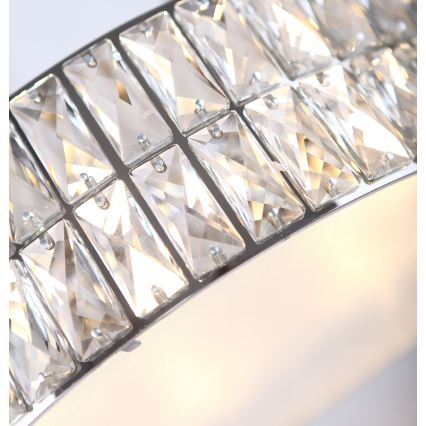 MAXLIGHT C0122 - Plafoniera DIAMANTE 6xG9/42W/230V diametro 46 cm cromo lucido