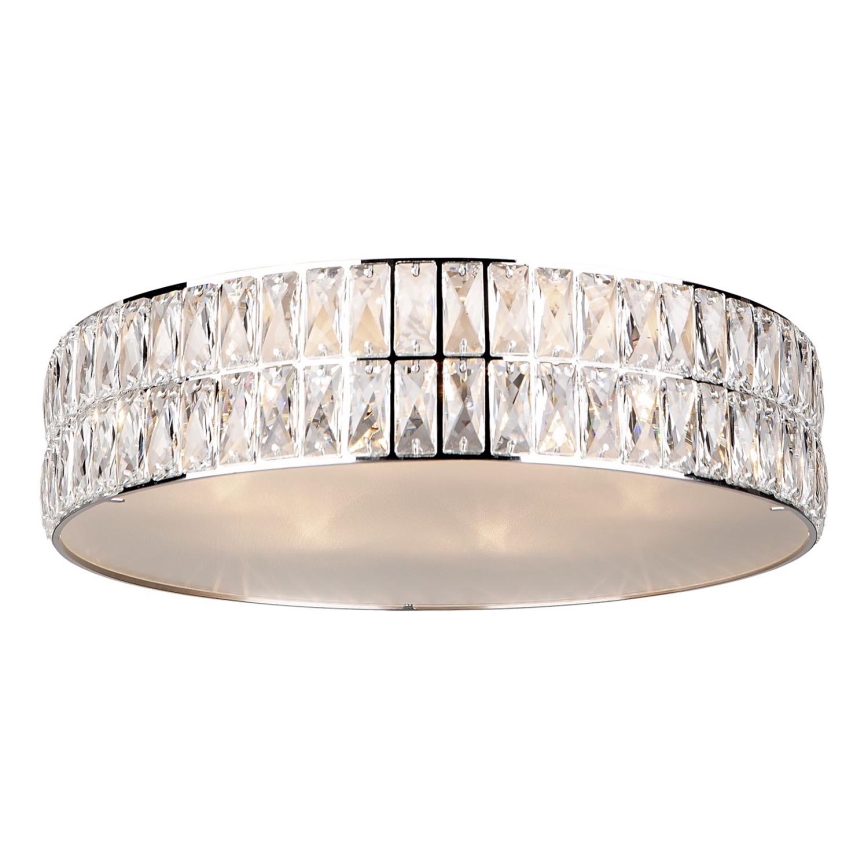 MAXLIGHT C0122 - Plafoniera DIAMANTE 6xG9/42W/230V diametro 46 cm cromo lucido