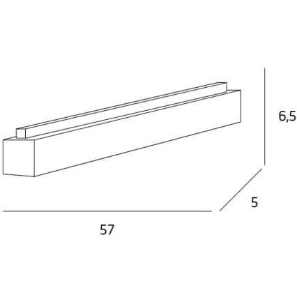 MAXLIGHT C0124D - Plafoniera LED dimmerabile LINEAR LED/18W/230V 57 cm bianco