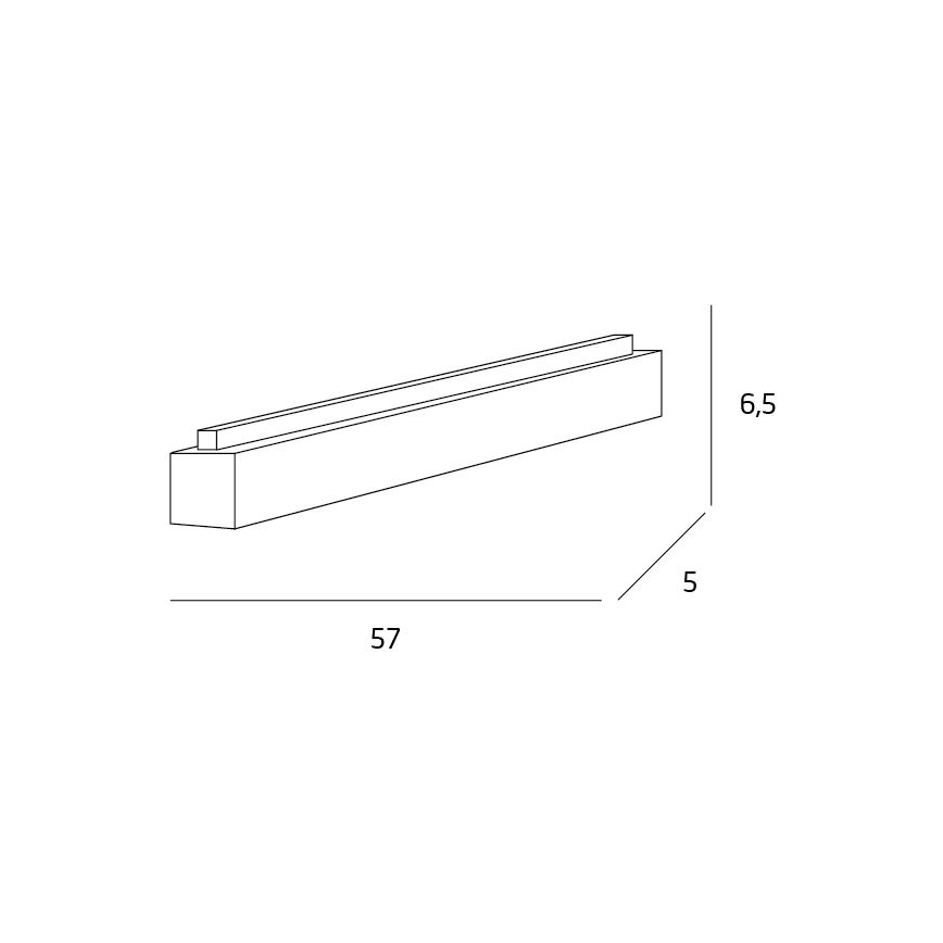MAXLIGHT C0124D - Plafoniera LED dimmerabile LINEAR LED/18W/230V 57 cm bianco