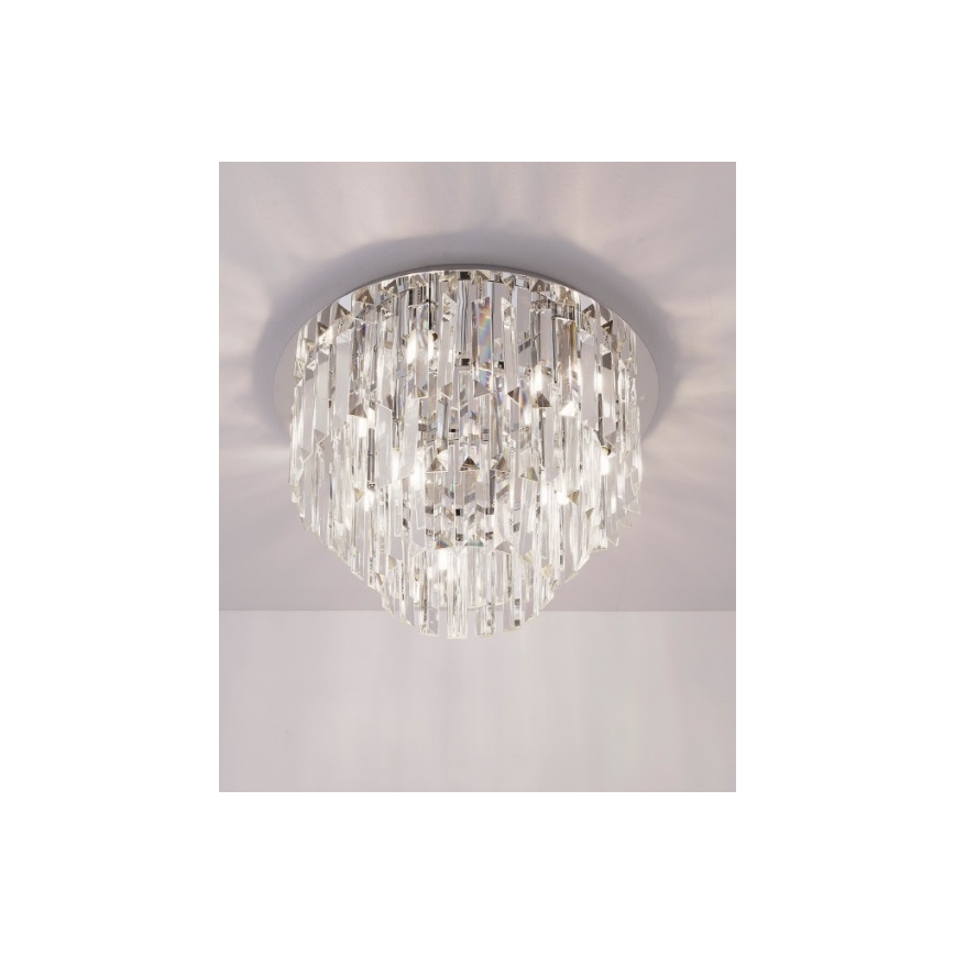 MAXLIGHT C0136 - Plafoniera MONACO 9xG9/40W/230V diametro 42 cm cromo lucido