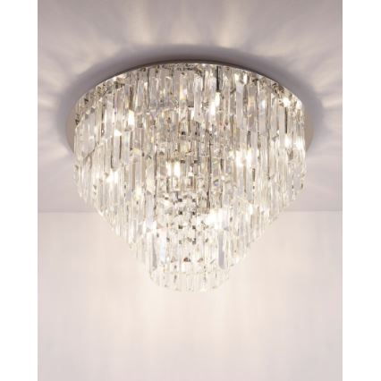 MAXLIGHT C0137 - Plafoniera MONACO 15xG9/40W/230V diametro 60 cm cromo lucido
