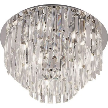 MAXLIGHT C0137 - Plafoniera MONACO 15xG9/40W/230V diametro 60 cm cromo lucido