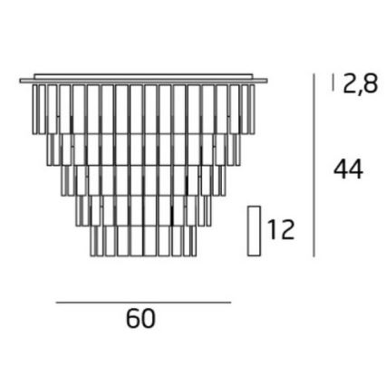 MAXLIGHT C0137 - Plafonnier MONACO 15xG9/40W/230V d. 60 cm chrome brillant