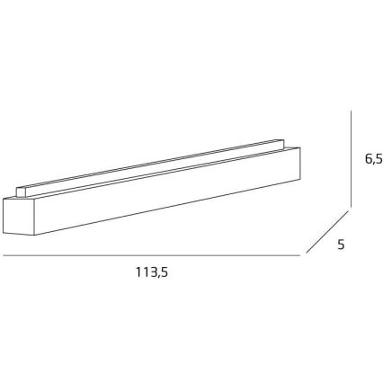 MAXLIGHT C0175 - LED-Deckenleuchte LINEAR LED/36W/230V 113,5 cm schwarz