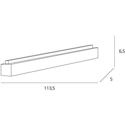 MAXLIGHT C0175D - Dimmbare LED-Deckenleuchte LINEAR LED/36W/230V 113,5 cm schwarz