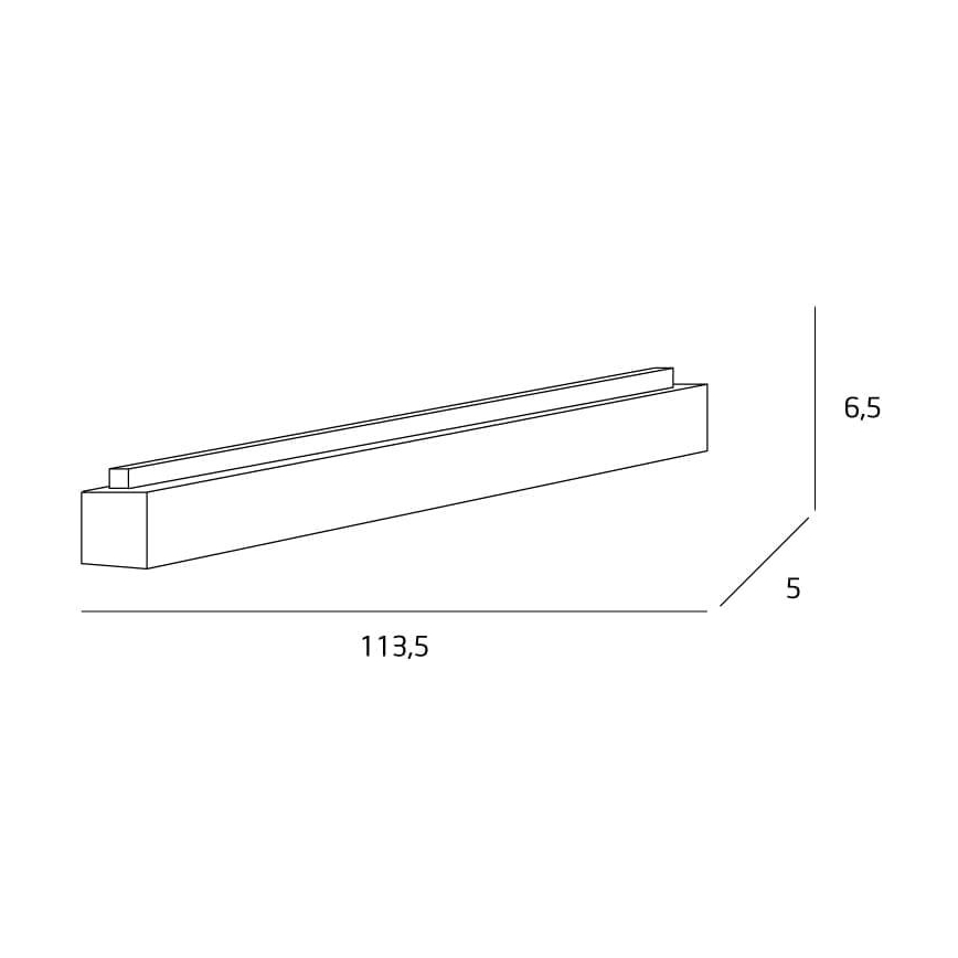 MAXLIGHT C0175D - Dimmbare LED-Deckenleuchte LINEAR LED/36W/230V 113,5 cm schwarz