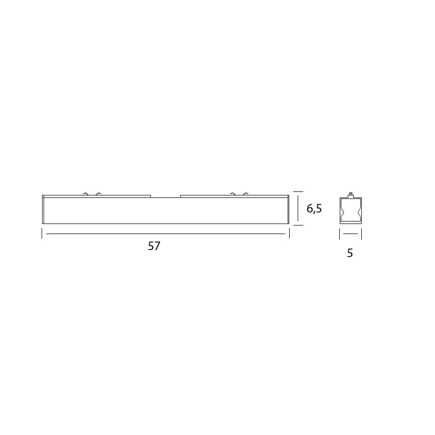 MAXLIGHT C0190 - Plafoniera LED LINEAR LED/18W/230V 57 cm nero