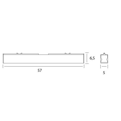 MAXLIGHT C0190D - Plafoniera LED dimmerabile LINEAR LED/18W/230V 57 cm nero