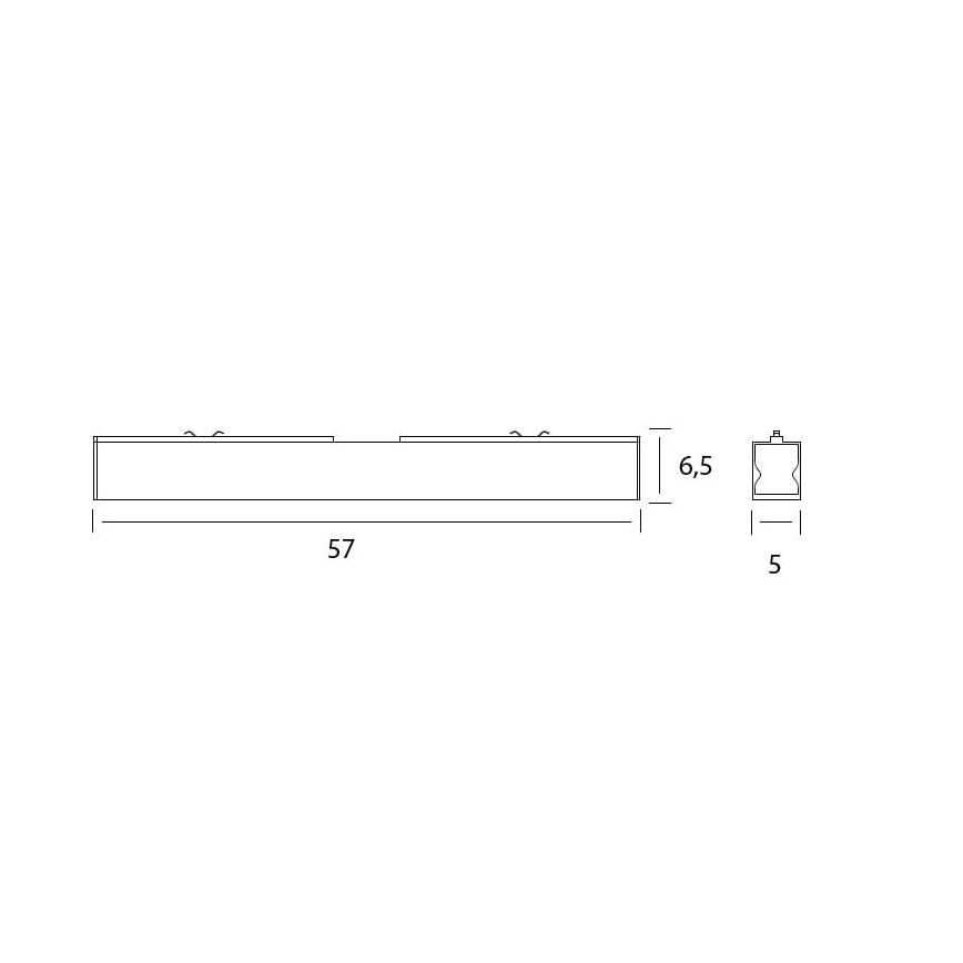 MAXLIGHT C0190D - Plafoniera LED dimmerabile LINEAR LED/18W/230V 57 cm nero