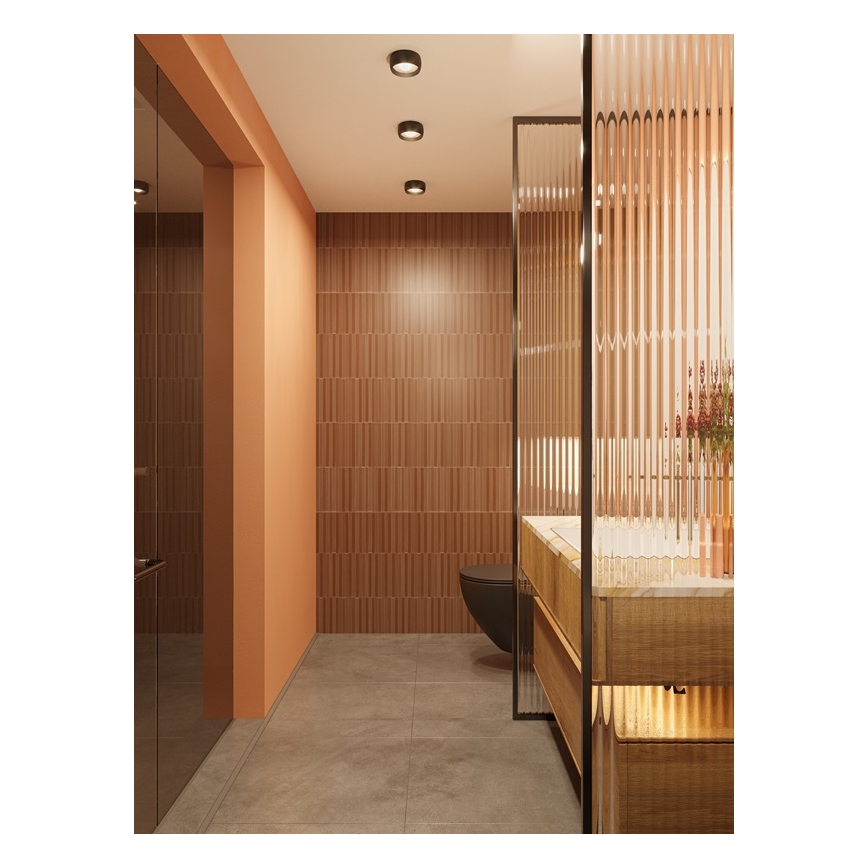 MAXLIGHT C0204 - LED-Deckenleuchte für Badezimmer KODAK LED/8W/230V d 10,8 cm IP44 schwarz