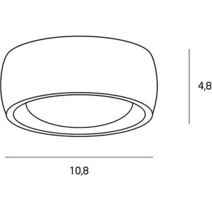 MAXLIGHT C0204 - Plafoniera LED da bagno KODAK LED/8W/230V diametro 10,8 cm IP44 nero