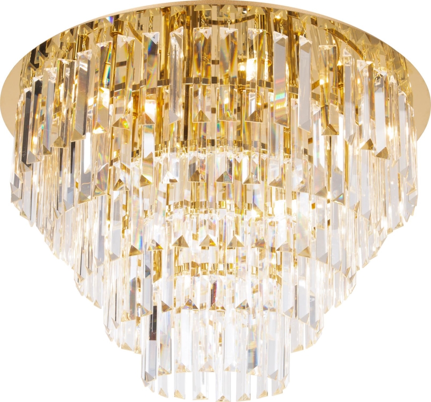 MAXLIGHT C0206 - Plafoniera MONACO 15xG9/40W/230V diametro 60 cm oro