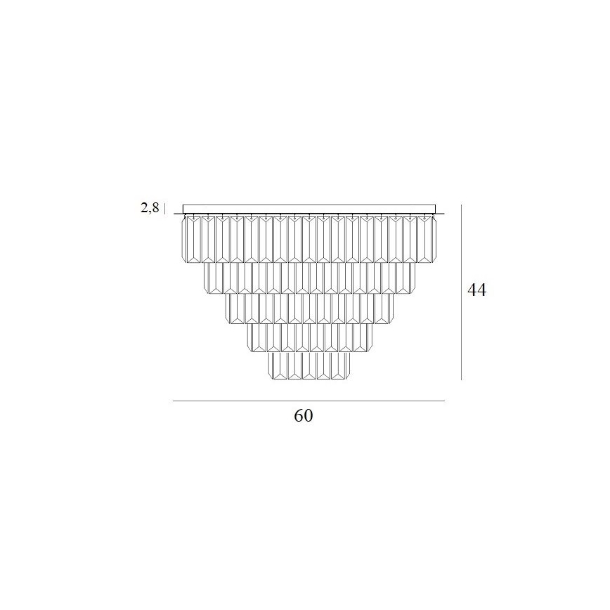MAXLIGHT C0206 - Plafoniera MONACO 15xG9/40W/230V diametro 60 cm oro