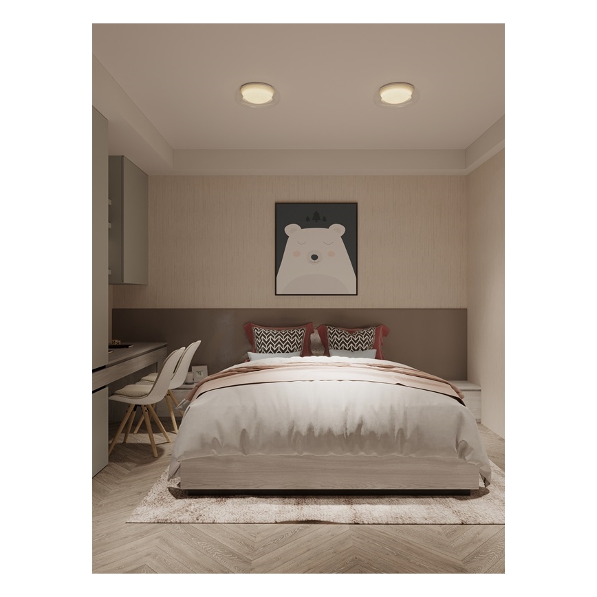 MAXLIGHT C0233 - Plafoniera LED DUO LED/10W/230V diametro 34 cm bianco